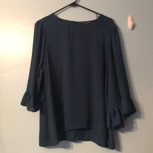 Blue/green dress top